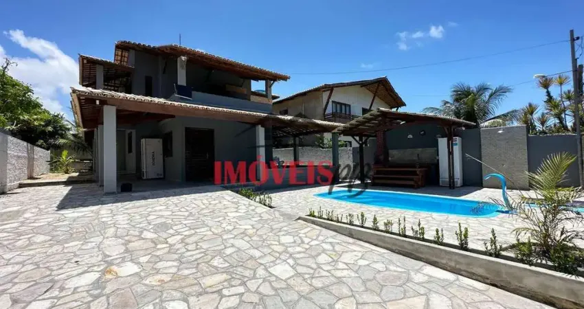 Casa em tabatinga ii com 4 quartos, piscina c/ área gourmet a 60m da praia