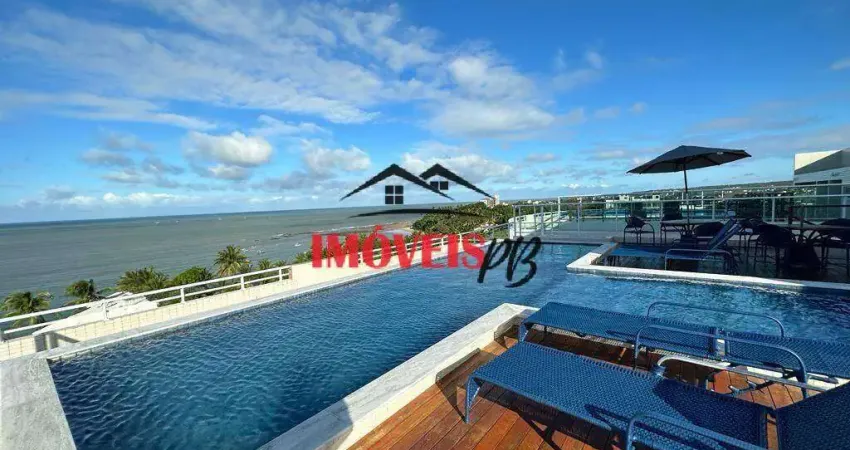 Apartamento 3 quartos q 50 metros da praia todo Projetado com Vista Mar.