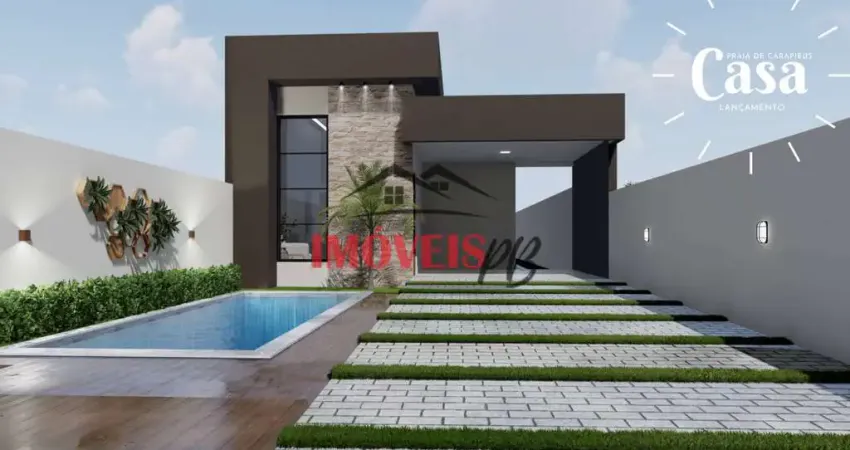 Casa três quartos a 300 metros da praia de carapibus 