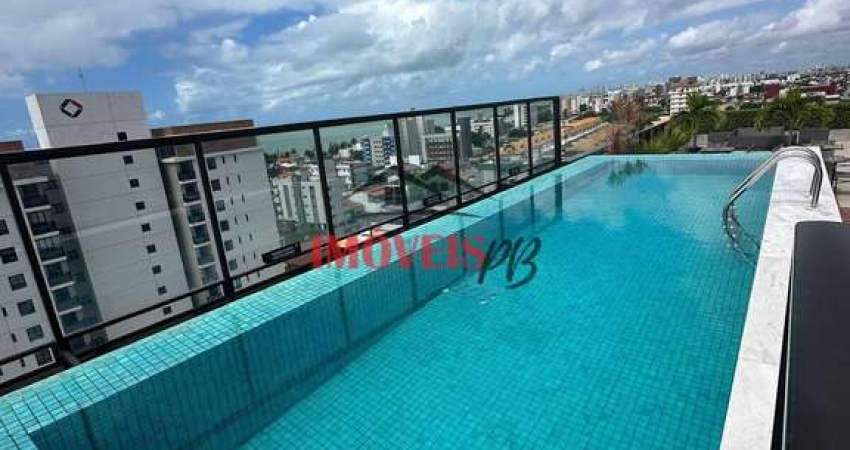 Apartamento mobiliado na praia de Camboinha, com área de lazer na cobertura