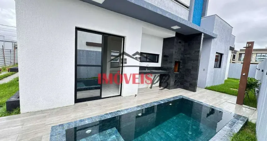 Casa térrea em condomínio fechado próximo as praias do litoral.