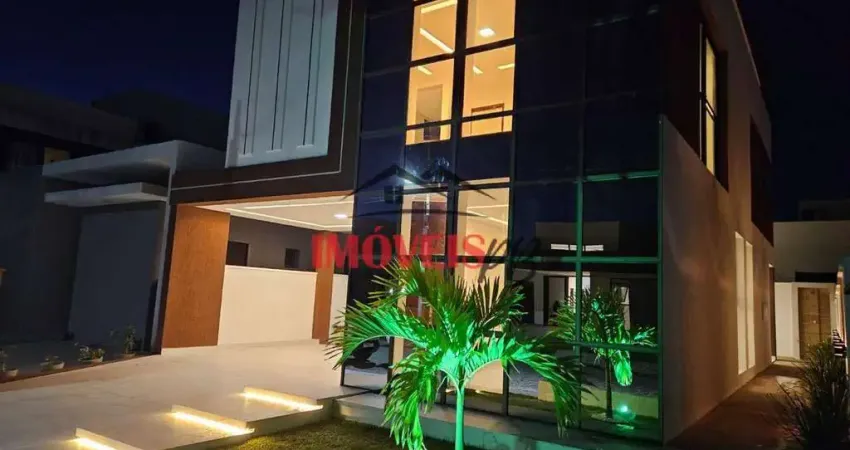 Casa de alto padrão em condomínio fechado com 1 suíte mas área gourmet