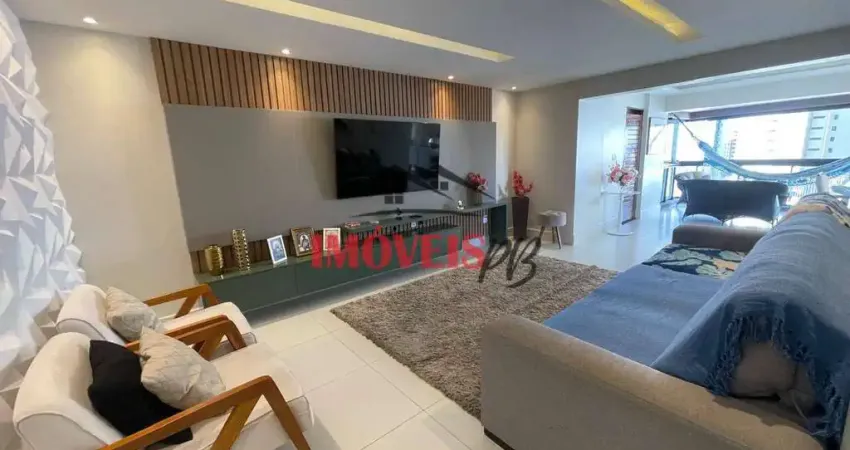 Apartamento todo projetado com 143m² a 500 metros da praia de manaíra