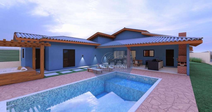 Casa de Campo, 4 suítes, em uma das melhores localizações de Pinhalzinho!