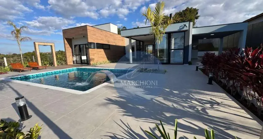 Casa de campo com arquitetura contemporânea e a melhor vista do empreendimento