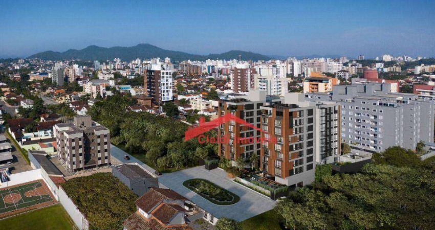Apartamento com 2 dormitórios à venda, 75 m² por R$ 761.943,81 - Saguaçu - Joinville/SC