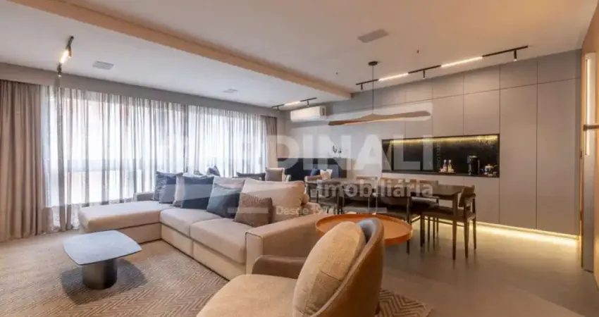 Apartamento de luxo mobiliado e decorado à venda e locação no cambuí, com 3 quartos e 3 vagas - 129 m² por r$ 2.690.000