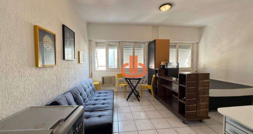 Kitnet com 1 dormitório para alugar, 37 m² por R$ 2.500,30/mês - Aparecida - Santos/SP