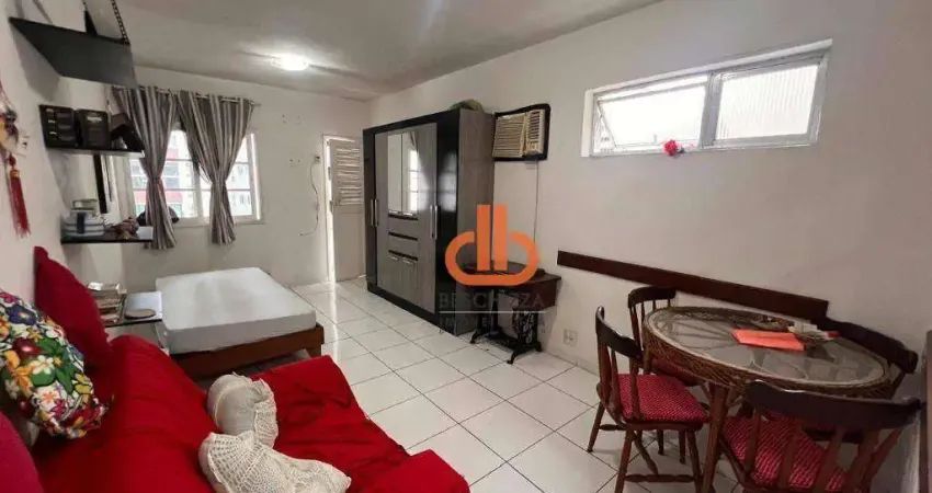 Kitnet com 1 dormitório à venda, 42 m² por r$ 320.000,00 - gonzaga - santos/sp