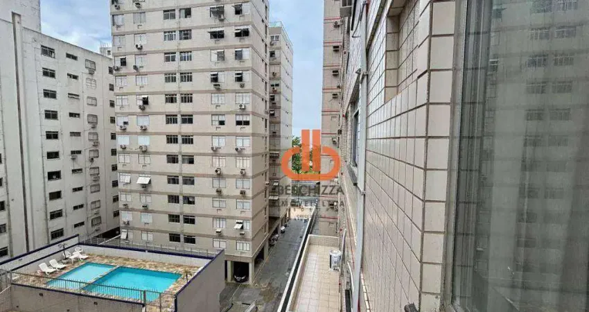 Apartamento com 1 dormitório para alugar, 40 m² por R$ 3.901/mês - Embaré - Santos/SP