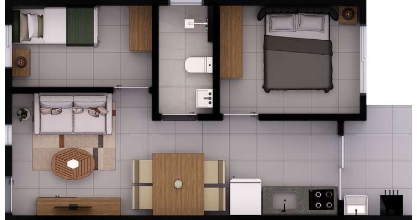 Apartamento para Venda em Ubatuba, maranduba, 1 dormitório, 1 banheiro, 1 vaga