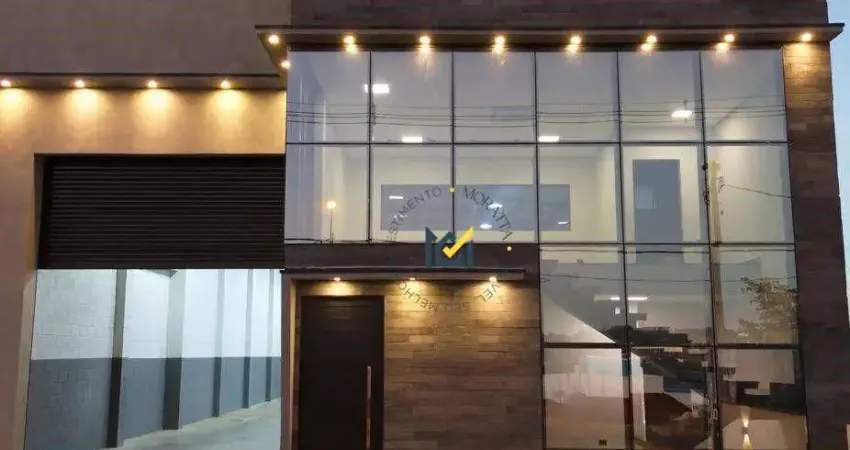 Galpão comercial para alugar, 473 m² por r$ 13.957/mês - jardim planalto - salto/sp