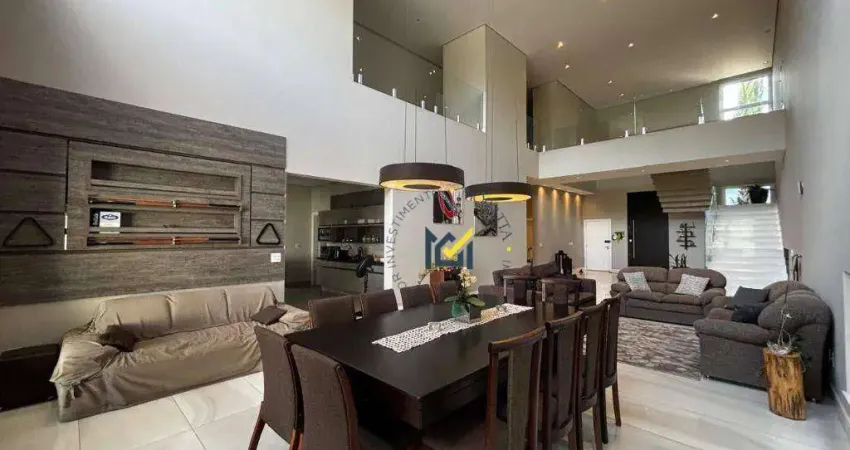 Casa em condomínio com 6 dormitórios para alugar, 670 m² por r$ 20.000/mês + iptu + condomínio - condomínio palmeiras imperiais - salto/sp