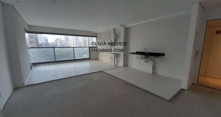 Apartamento a venda com 77mts, 2 suítes, lavabo, sala ampla integrada ao terraço, 1 vaga demarcada no Brooklin