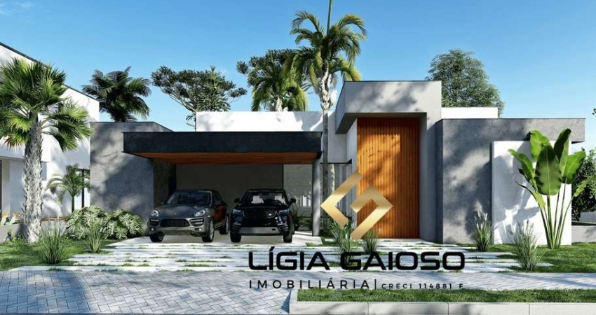 Linda casa térrea 284m² 4 dorms EM CONSTRUÇÃO no COLINAS DO PARATEHY!