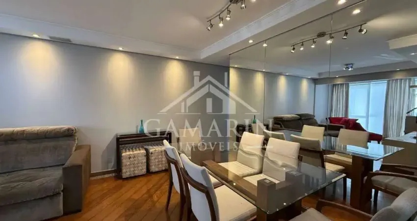Apartamento de 100m², 3 dormitórios, 1 suíte, marcenaria, ar condicionado, 2 vaga garagem.