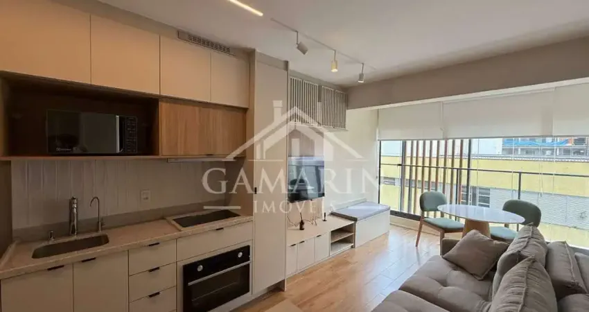 Studio de 42m², marcenaria em todos os cômodos, mobiliado, vaga de garagem , 2 banheiro.