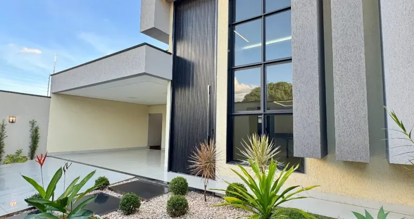 Casa de alto padrão com 196m² de área construída, 3 suítes e piscina, no Residencial das Acácias