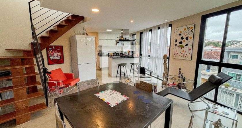 Cobertura para Aluguel - Jardim Bela Vista, 1 Quarto,  121 m² - Santo André