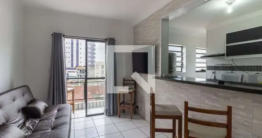 Apartamento para aluguel - vila caiçara, 1 quarto, 45 m² - praia grande