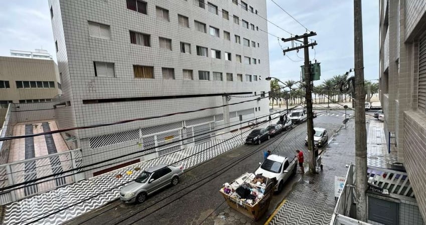 kitão dividido 1 dormitório, sala, cozinha, banheiro, elevador, vista mar