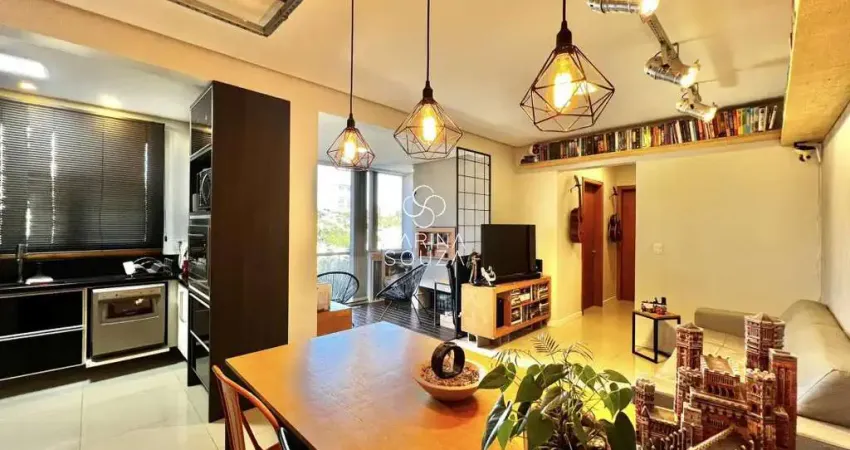 Apartamento no centro de novo hamburgo: 2 dormitórios sendo 1 suíte, sala de estar e jantar integradas, semimobilido, 2 vagas, no residencial pacífico.