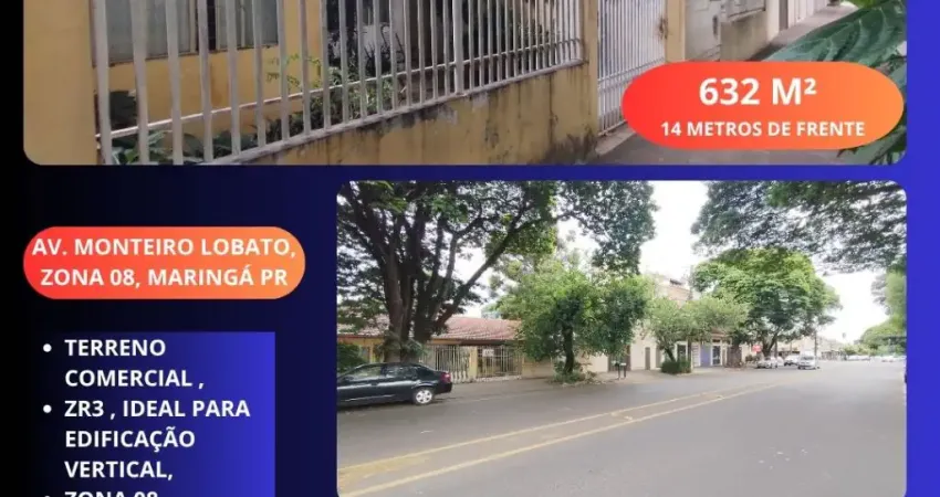 TERRENO PARA VERTICALIZAÇÃO COMERCIAL OU RESIDENCIAL, ZONA 8