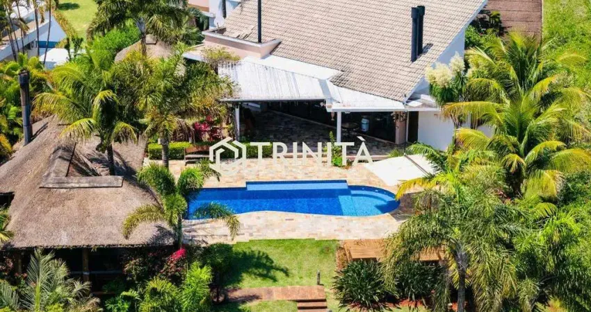 Casa térrea mobiliada com 4 suítes e vista para o lago | condomínio marinas de boa vista