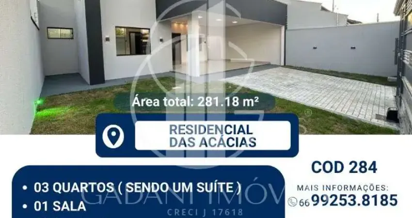 Casa com 3 quartos à venda na Rua Nicolau Flessak, 1, Residencial das Acácias, Sinop
