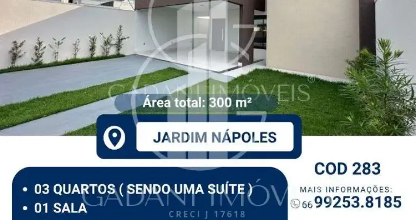 Casa com 3 quartos à venda na Rua 2, 1, Jardim Nápoles, Sinop
