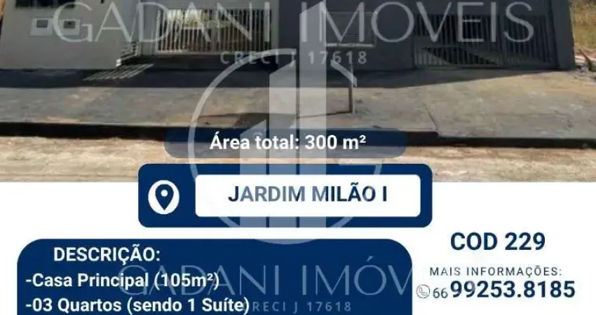 Casa com 3 quartos à venda na Rua 05, 45, Jardim Milão I, Sinop