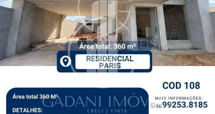 CASA EM FASE DE ACABAMENTO A VENDA NO RESIDENCIAL PARIS