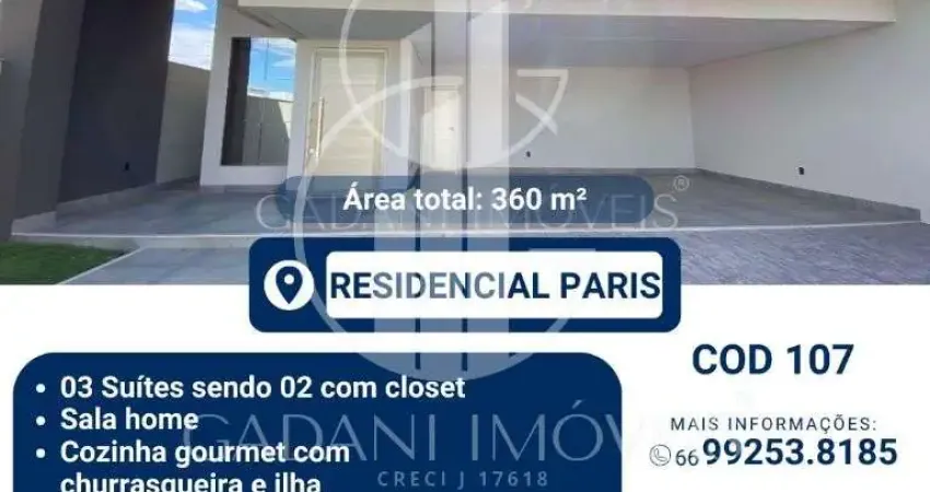Casa com 3 quartos à venda na Rua Versalhes, 728, Residencial Paris, Sinop