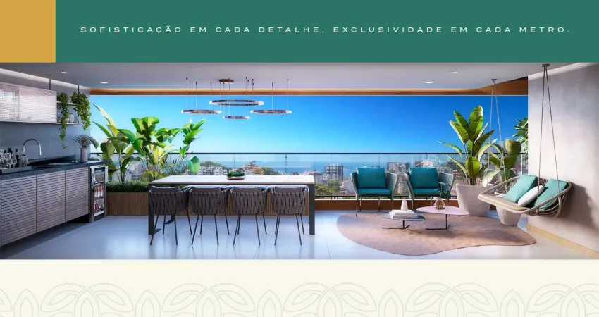 Apartamento à venda, 4 suítes, 145m², varanda gourmet, vista mar, caminho das árvores