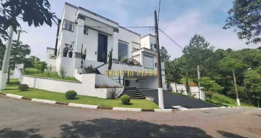 Mansão com 4 Suítes Máster, Cinema, Escritório, Piscina e Sauna; Condomínio de Luxo com Segurança armada de frente com a Rodovia Airton Senna-SP