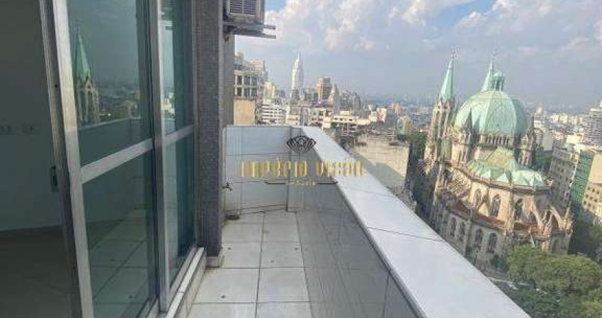 Sala comercial com 2 salas para venda com vista para Catedral da Sé no Centro de São Paulo-SP.