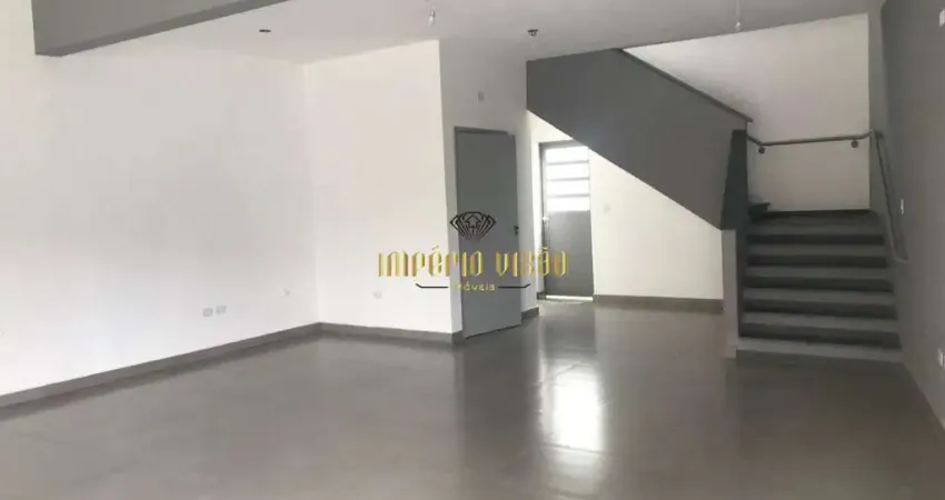 Salão comercial de 101m² com 2 banheiros, porta automática, para locação com no centro de Suzano-SP