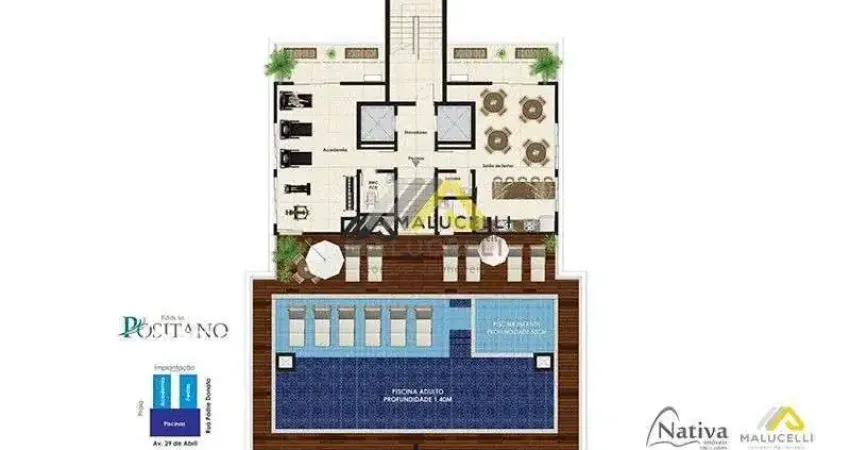 Apartamento 701 alto padrão no Edifício Positano no centro de Guaratuba-PR