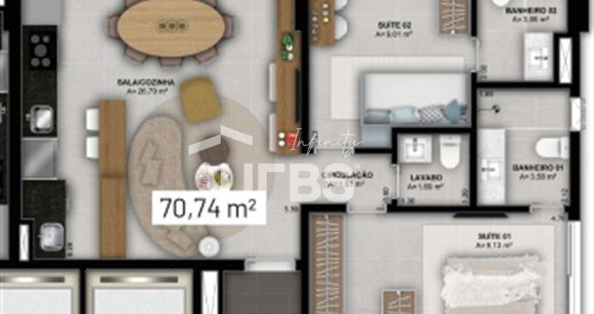 Tai Residências - Apartamento 2 quartos, sendo 2 suítes