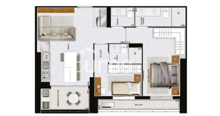 Apartamento com 2 quartos à venda na Rua T 36, Setor Bueno, Goiânia