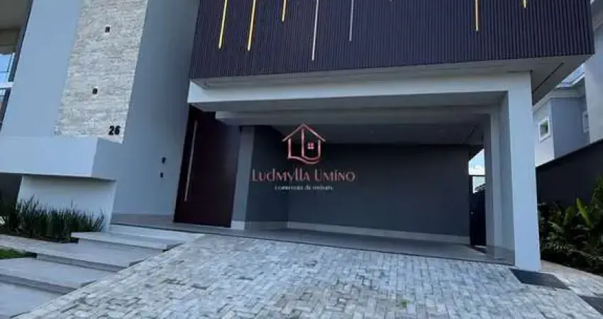 Sobrado alto padrão no alphaville com 4 suítes, piscina e energia solar