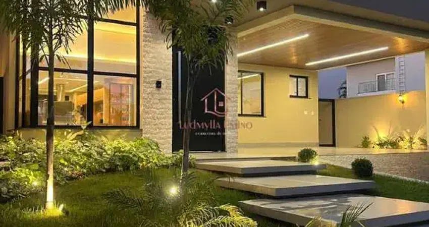 Casa térrea no alphaville, 3 suítes, escritório, piscina e porteira fechada