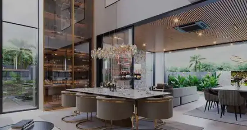 Sobrado de alto padrão no alphaville 2 com 5 suítes, elevador e piscina aquecida