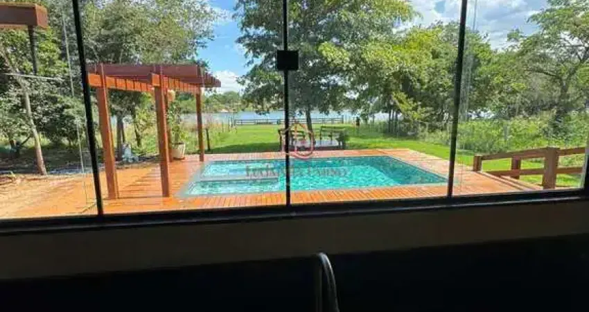 Chácara beira lago no luzimangues com 4 suítes e 18m de frente d’água