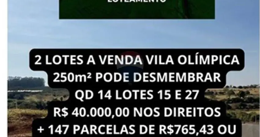 Terreno a venda com 250m², qd 14 lote 27, aeroporto ii / vila olímpica em franca, sp