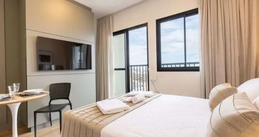 Studio mobiliado em andar alto já rentabilizando no centro de curitiba