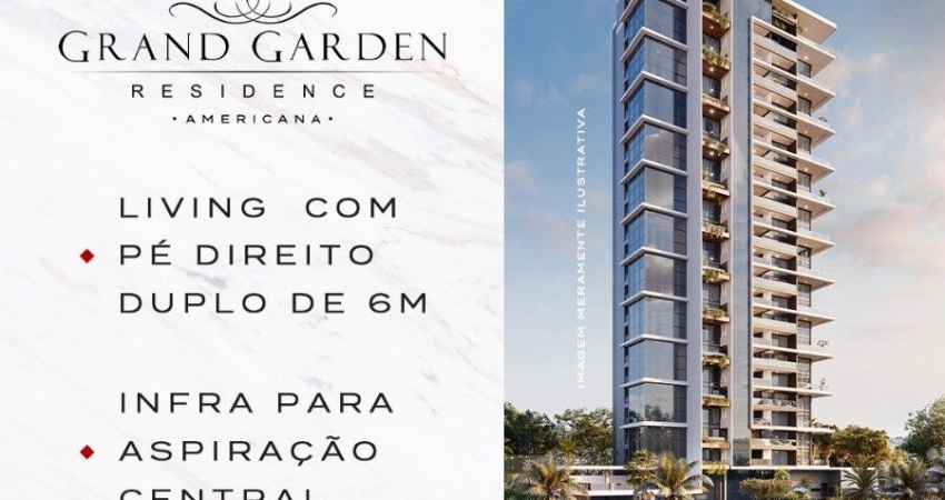 Apartamento 194 m² - andar 22º - Pé-direito Duplo no living- 4 quartos(4suítes) - Av. Brasil - Americana - SP