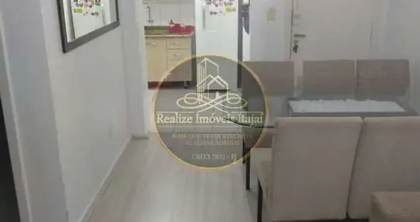 Apartamento com dois dormitórios, sacada com churrasqueira, 52 m², r$390.000,00, bairro ressacada, itajai/sc.