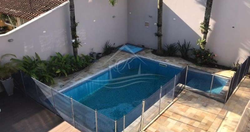 SOBRADO PARA VENDA UMA QUADRA DA PRAIA COM 4 SUÍTES, PISCINA JARDIM BRITANIA, CARAGUATATUBA/SP