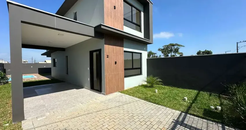 Sobrado na quinta dos açorianos em barra velha | semimobiliado | piscina, espaço, conforto e qualidade a 150m da lagoa e 250m do mar! venha conhecer!